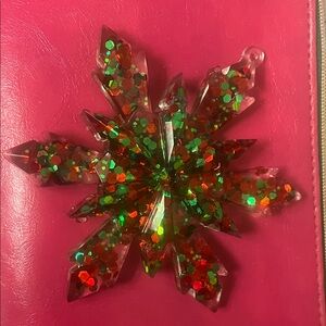 Glittering Holiday Snowflake Ornament